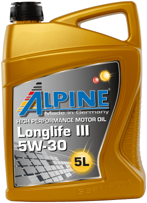 Variklinė alyva ALPINE Longlife III 5W-30 5L 100282A