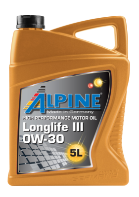 Variklinė alyva ALPINE Longlife III 0W-30 5L 121752A