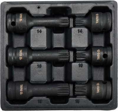Įrankių komplektas SPLINE 1/2" YATO YT-10652