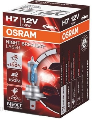 Lemputė H7 OSRAM 12V/55W PX26D NIGHT BREAKER LASER +150%