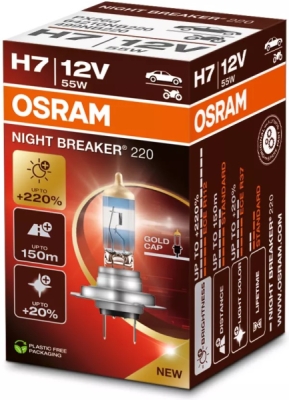 Lemputė H7 OSRAM 12V/55W NIGHT BREAKER 220%