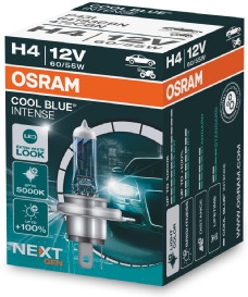 Lemputė H4 OSRAM 12V/60/55W P43T COOL BLUE INTENSE NEXTGEN 5000K