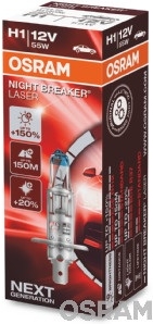 Lemputė H1 OSRAM 12V/55W NIGHT BREAKER LASER +150%