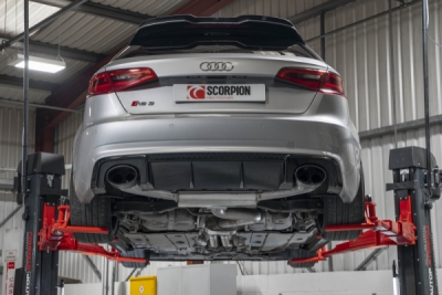 Cat-back výfukový systém s rezonátorem, bez klapky SCORPION SAU107CF
