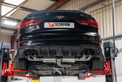 Cat/GPF-back výfukový systém s rezonátorem, bez klapky SCORPION SAU097CF