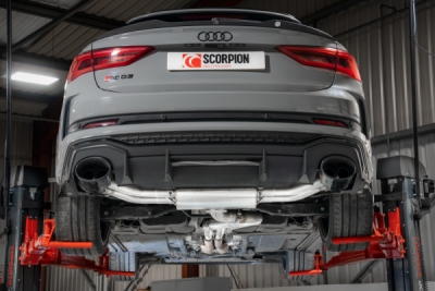 GPF-back výfukový systém bez rezonátoru, s klapkou SCORPION SAUS112