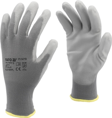 Radne rukavice vel. 10 najlon/PU, sive YATO YT-7472