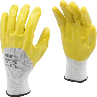 Radne rukavice vel. 10 PE/nitril, žute, gumirane YATO YT-7481