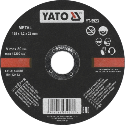 Rezna ploča za metal 125x1,2 YATO YT-5923