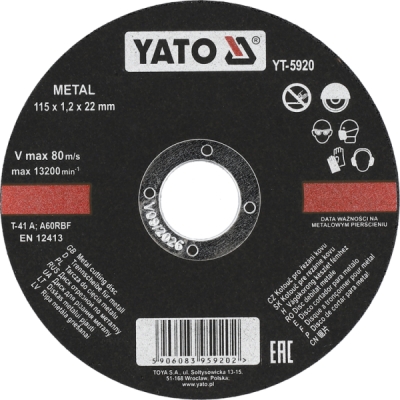 Rezna ploča za metal 115x1,2 YATO YT-5920
