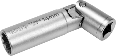 Nasadni ključ za svjećice 3/8" 14 mm 12-kutni sa zglobom YATO YT-38512