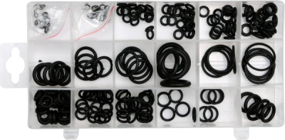 Set gumenih O-prstenova 225 kom, 18 vrsta, otporni na gorivo, ulje, kemikalije i visoke temperature YATO YT-06877