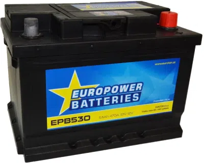 Starter akumolator EURO POWER BATTERIES 242X175X175 533392 - 53AH
