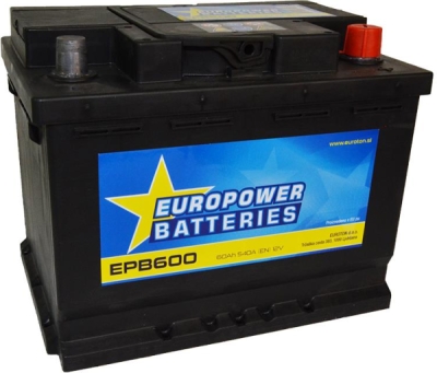 Starter akumolator EURO POWER BATTERIES 242X175X190 - 60AH