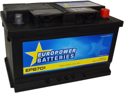 Starter akumolator EURO POWER BATTERIES 278X175X175 - 70AH