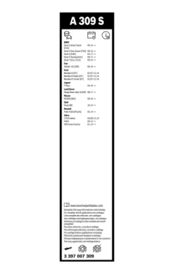 List stěrače BOSCH 3 397 007 309