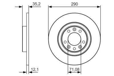 Brzdový kotouč BOSCH 0 986 479 C25