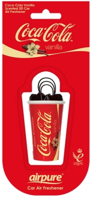Vůně do auta Airpure 3D kelímek Coca-Cola vanilka