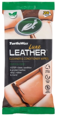 Čístící ubrousky na kůži Turtle Wax Luxe Leather 24ks