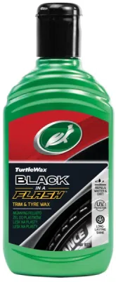 Leštící gel Turtle Wax Black in a Flash 300 ml černý, na plasty a pneu