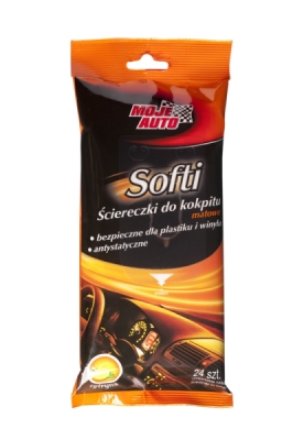 Čistící utěrky na palubní desku citrón MOJE AUTO 19-068, 24ks