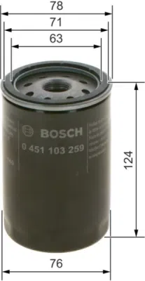 Olejový filtr BOSCH 0 451 103 259