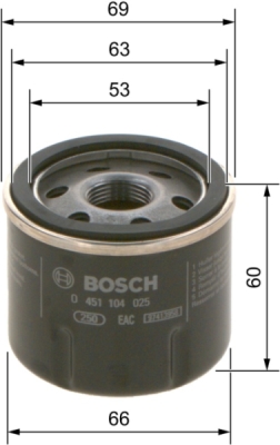 Olejový filtr BOSCH 0 451 104 025