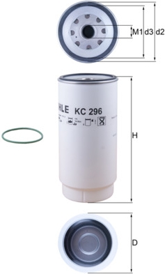 Palivový filtr MAHLE KC 296D