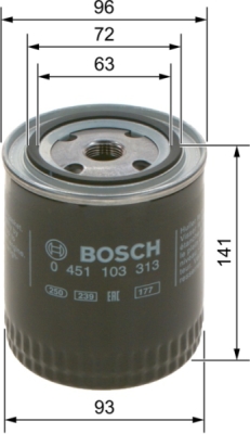 Olejový filtr BOSCH 0 451 103 313