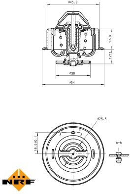 Termostat, chladivo NRF 725201