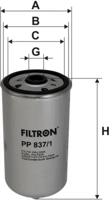 Palivový filtr FILTRON PP 837/1