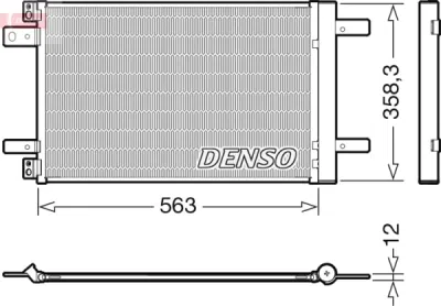 Kondenzátor, klimatizace DENSO DCN21032