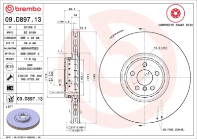 Brzdový kotouč BREMBO 09.D897.13