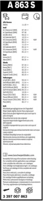 List stěrače BOSCH 3 397 007 863