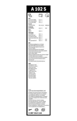 List stěrače BOSCH 3 397 014 116