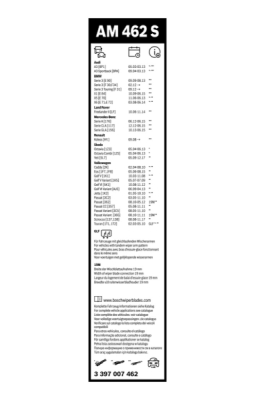 List stěrače BOSCH 3 397 007 462