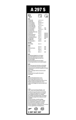 List stěrače BOSCH 3 397 007 297