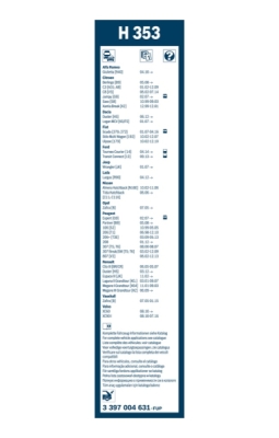 List stěrače BOSCH 3 397 004 631