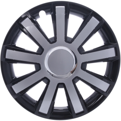 Kryty kol LEOPLAST FLASH 14" černo-stříbrné, sada 4ks