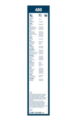 List stěrače BOSCH 3 397 118 540