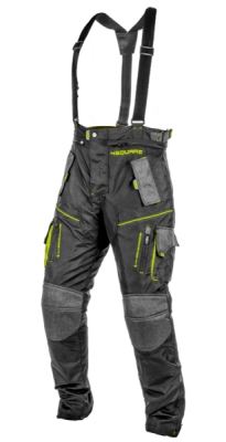 enduro kalhoty TRAILER, 4SQUARE - pánská (černá,žlutá fluo, vel. L) 2025