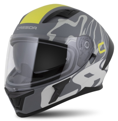 přilba Orbit Multivers, CASSIDA (šedá matná/světle šedá/žlutá fluo/černá, vel. M)