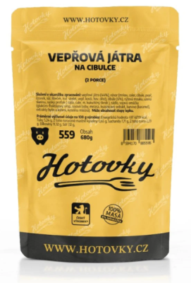 Vepřová játra na cibulce (2 porce)