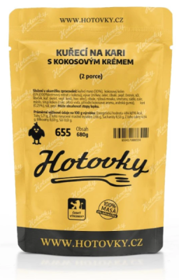 Kuřecí na kari s kokosovým krémem (2 porce)