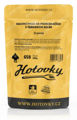 Kachní prso na pomerančích s červeným zelím (2 porce)
