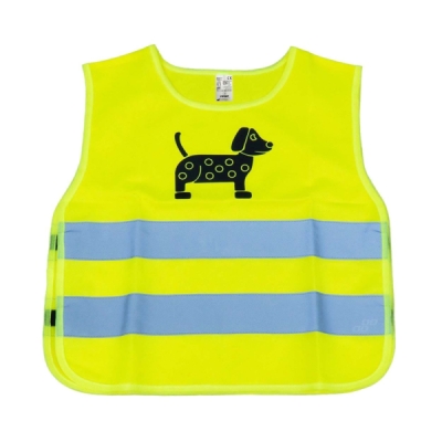 Reflexná vesta dětská žlutá DOG AMiO-03937