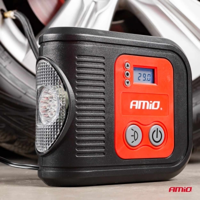 Digitální kompresor do auta s LED 12V AMIO 02380