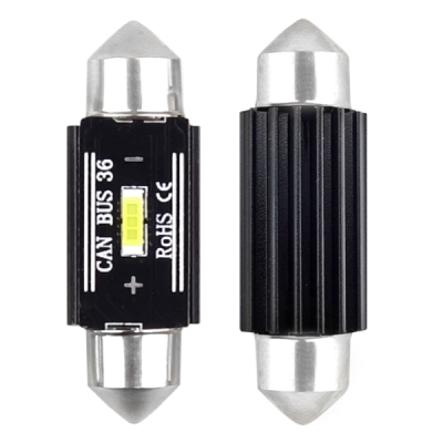 LED CANBUS 1860 1SMD UltraBright Festoon C5W C10W C3W 36mm White 12V/24V AMIO 02442
