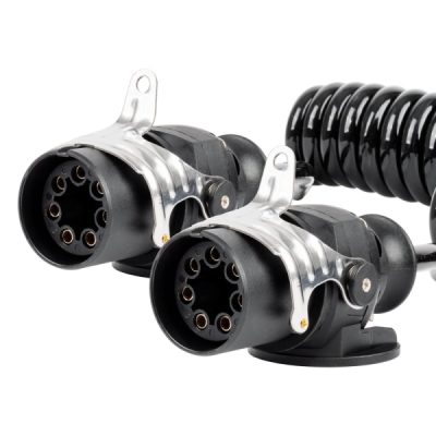 Spirálový kabel TIR 2x 7 PIN typ EBS 5m 24V AMIO-04383