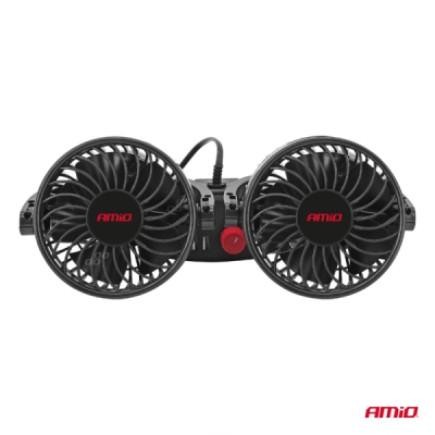 DVOJITÝ AUTOVENTILÁTOR NA OPĚRKU HLAVY AMiO-03009
